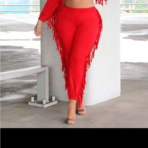 Pants red never worn